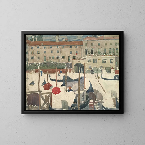Venetië Marina - Maurice Prendergast — ingelijst kunstwerk aan de muur