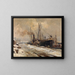 Haven van Antwerpen in de winter - Maurits Blieck — ingelijst kunstwerk aan de muur