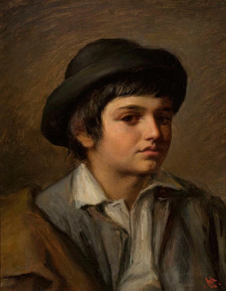 Maurycy Gottlieb - Portrait of a boy in a hat.webp
