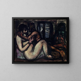 Léda - Max Beckmann — ingelijst kunstwerk aan de muur