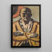 Self-portrait yellow-pink - Max Beckmann — framed artwork on a wall