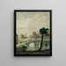 Old maritime harbor painting - Max Bohm — framed artwork on a wall