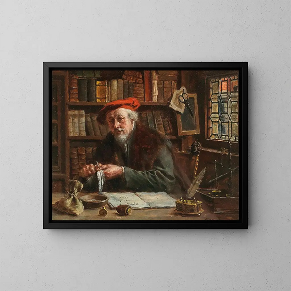 Le prêteur sur gages - Max Gaisser — ingelijst kunstwerk aan de muur