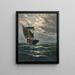 Fishermen under the moonlight - Max Jensen — framed artwork on a wall