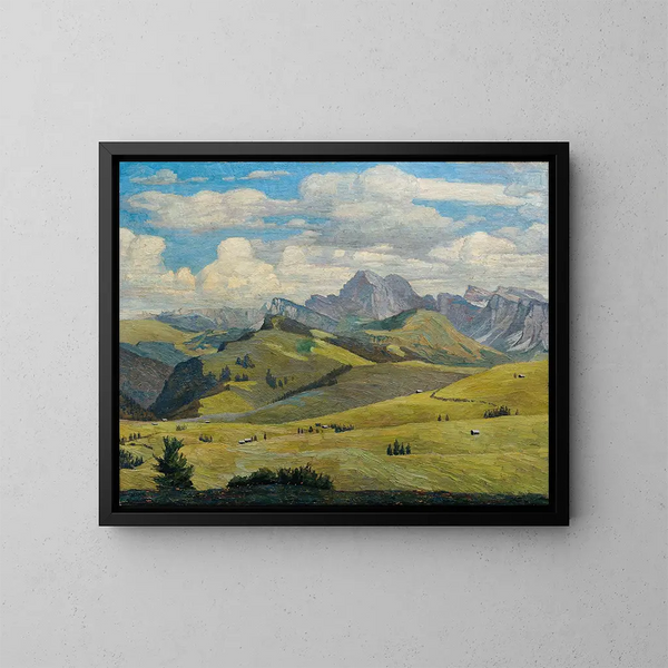 Alpe de Siusi Tirol Zuid - Max Kahrer — ingelijst kunstwerk aan de muur