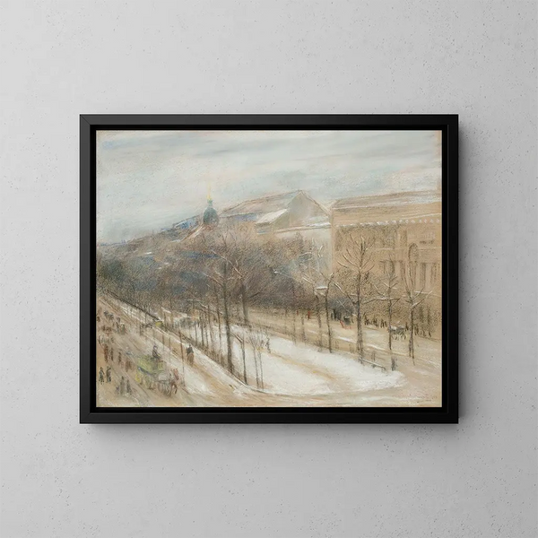 Vue depuis la fenêtre du salon de l'artiste sur la rue Unter den Linden - Max Liebermann — ingelijst kunstwerk aan de muur