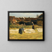 Dorpshoek met wasserij - Max Liebermann — ingelijst kunstwerk aan de muur
