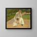 Kleine kleindochter en voedster die in de tuin spelen - Max Liebermann — ingelijst kunstwerk aan de muur