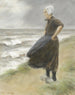 a Dutch woman standing in the dunes on the left - Max Liebermann — artwork view