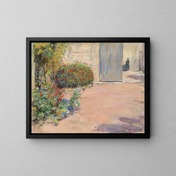 van het tuinpad naar het zomerhuisje in Godramstein - Max Slevogt — ingelijst kunstwerk aan de muur