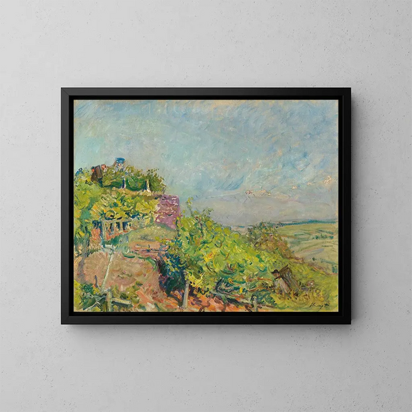 van de wijngaardoogst in Neukastel - Max Slevogt — ingelijst kunstwerk aan de muur