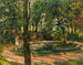 van Kinderen aan de rand van de vijver in de tuin van Godramstein - Max Slevogt — weergave van het kunstwerk