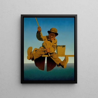 Maxfield Parrish - Fisherman on Pier.webp