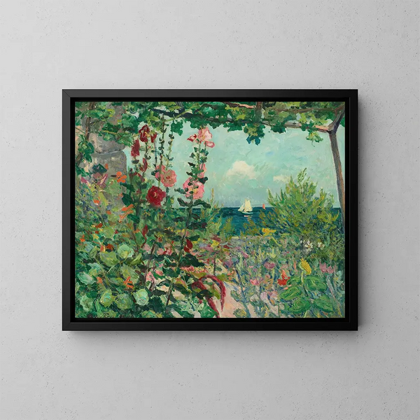 Bloemen bij Belle-Île-en-Mer - Maxime Maufra — ingelijst kunstwerk aan de muur
