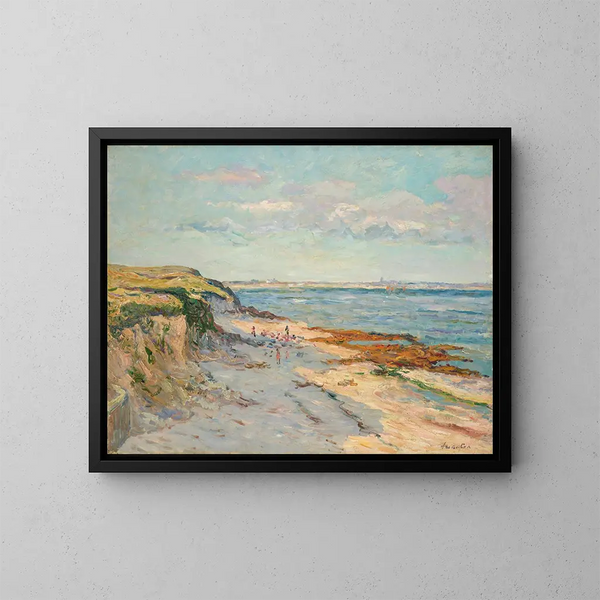 La Plage de Kerhostin, Morbihan - Maxime Maufra — ingelijst kunstwerk aan de muur