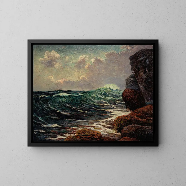 La mare montante à Port-Blanc - Maxime Maufra — ingelijst kunstwerk aan de muur