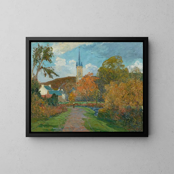 L'Herfst in Saint-Jean-du-Doigt - Maxime Maufra — ingelijst kunstwerk aan de muur