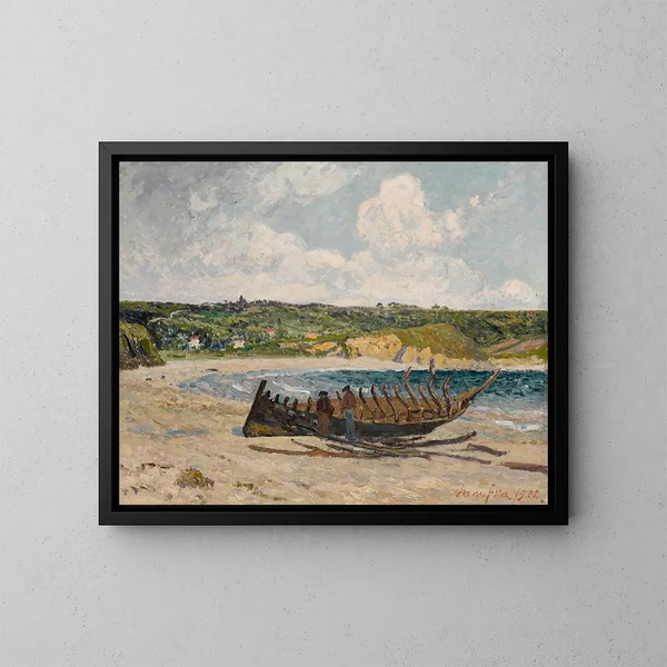 De Oude Boot in Morgat - Maxime Maufra — ingelijst kunstwerk aan de muur