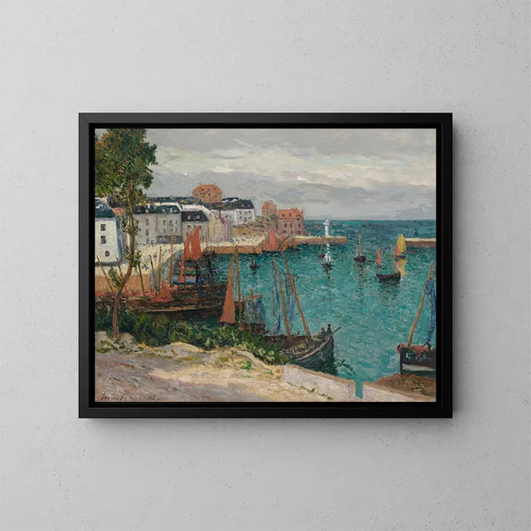 Le port de Sauzon, Belle-Île-en-Mer - Maxime Maufra — ingelijst kunstwerk aan de muur