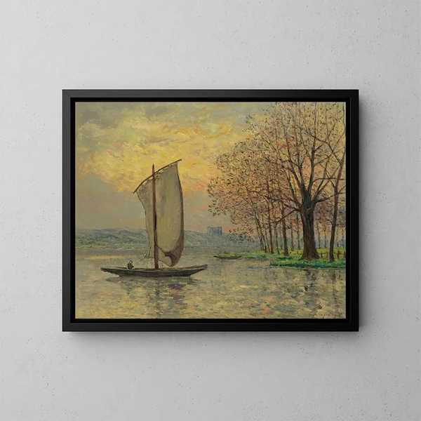 De oevers van de Loire - Maxime Maufra — ingelijst kunstwerk aan de muur