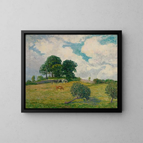 De witte wolken in Rosporden - Maxime Maufra — ingelijst kunstwerk aan de muur