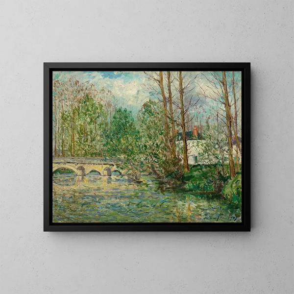 Lente landschap in Lavardin, Loir-et-Cher - Maxime Maufra — ingelijst kunstwerk aan de muur