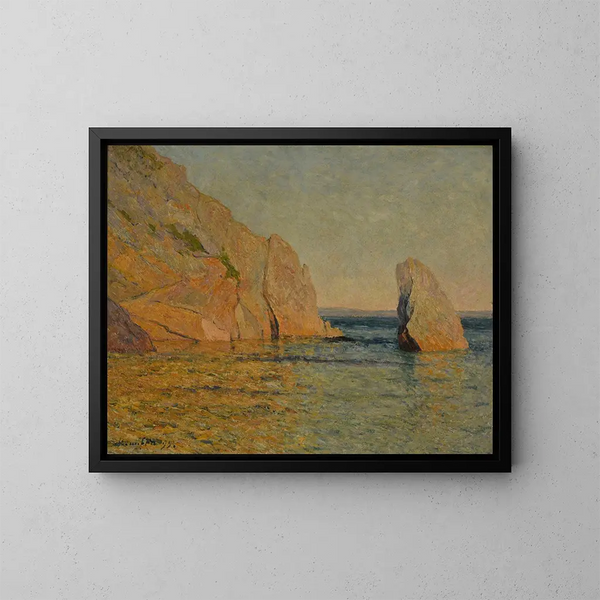 Rochers bij zonsondergang - Maxime Maufra — ingelijst kunstwerk aan de muur