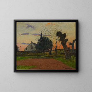 Zonsondergang in Cadol - Maxime Maufra — ingelijst kunstwerk aan de muur