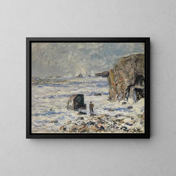 Buitenlands schilderij aan de Bretonse kust - Maxime Maufra — ingelijst kunstwerk aan de muur