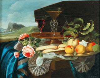 Maximilian Pfeiler - Still life of flowers and fruit.webp