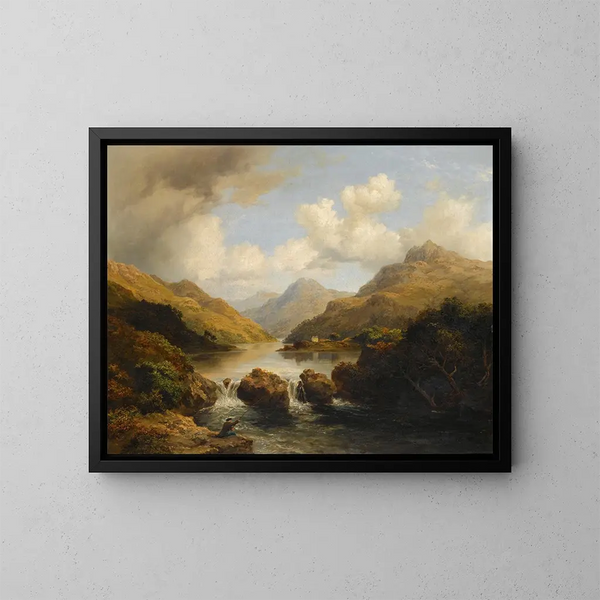van vissers aan de rand van een loch - McNeil Macleay — ingelijst kunstwerk aan de muur