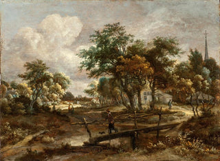 Meindert Hobbema - Landscape with a Footbridge.webp