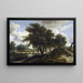 The Cottage - Meindert Hobbema — framed artwork on a wall