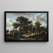 De reizigers - Meindert Hobbema — ingelijst kunstwerk aan de muur