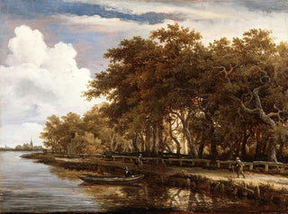 Vue le long de l'Amstel - Meindert Hobbema — weergave van het kunstwerk