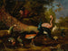 exotische vogels, waaronder een pauw en een pauwin, een flamingo, een Afrikaanse reiger, een fazant, een watersnip, een eend met een snavel, een pelikaan en een eend met een pluim. - Melchior d'Hondecoeter — weergave van het kunstwerk