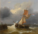 Stormachtige zee - Charles Louis Verboeckhoven — weergave van het kunstwerk