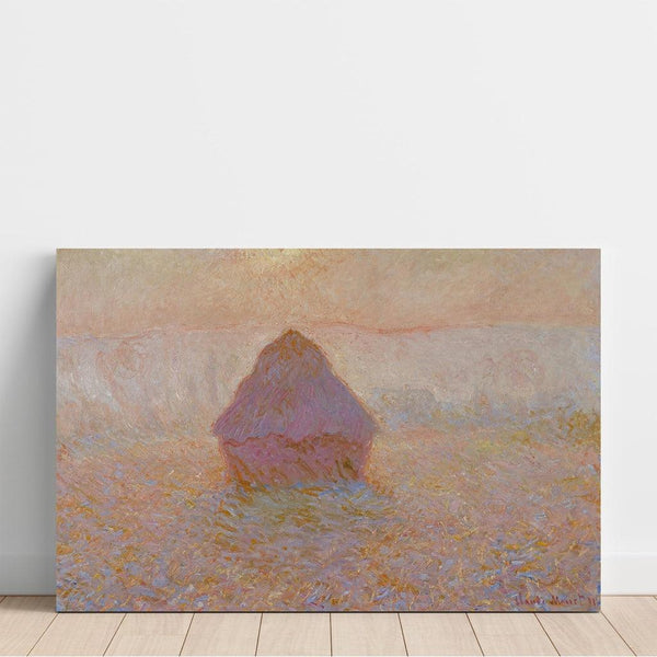 Reproductie van het schilderij Meule - Zon in de mist - Claude Monet