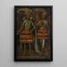 Portrait de Moctezuma et Cuauhtémoc - Ecole mexicaine — ingelijst kunstwerk aan de muur