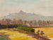 Landschapsschilderij met uitzicht op de berg Kościuszko - Michał Rouba — weergave van het kunstwerk