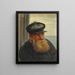 Een visser uit Skagen met de zee op de achtergrond - Michael Ancher — ingelijst kunstwerk aan de muur