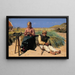 Figuren in een landschap, Kristian de blinde en Tine tussen de duinen - Michael Ancher — ingelijst kunstwerk aan de muur