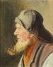 Vissers met pijp en zuidwesten - Michael Ancher — weergave van het kunstwerk