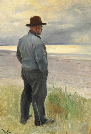 Michael Ancher - Fisker ser ud over havet.webp