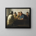 van vissers rond een tafel die na het werk een glas drinken - Michael Ancher — ingelijst kunstwerk aan de muur