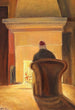 Holger Drachmann près de la cheminée à Skagen - Michael Ancher — weergave van het kunstwerk