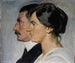 Koning Christian X en koningin Alexandrine van Denemarken - Michael Ancher — weergave van het kunstwerk