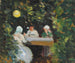 "Ensemble dans le jardin un soir d'été sous la lampe" - Michael Ancher — weergave van het kunstwerk