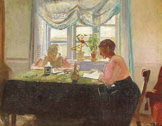 Michael Ancher - Lektielsning ved vinduet.webp