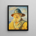 Vissers van Skagen bij de avondzon Studie - Michael Ancher — ingelijst kunstwerk aan de muur